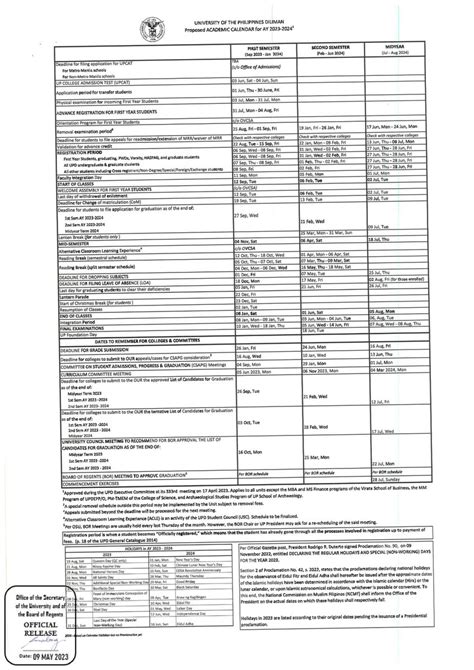 up diliman calendar 2024 2025 pdf|Office of the University Registrar.